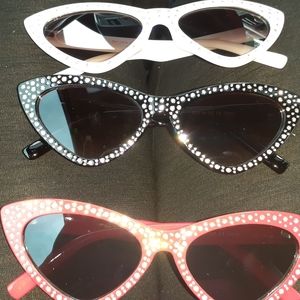 Rhinestone Cat eye shape sunglasses